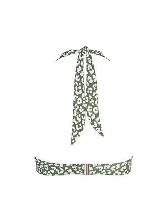 DARLING HARBOUR | Haut de bikini à col halter pour femmes | olive